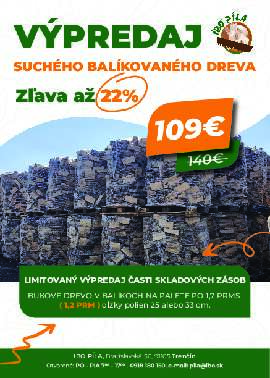 AKCIA VÝPREDAJ SUCHÉHO ŠTIEPANÉHO DREVA