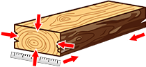 Wood shrinkage calculator by moisture content
