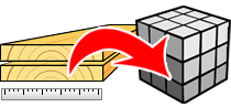 Sawn timber volume calculator